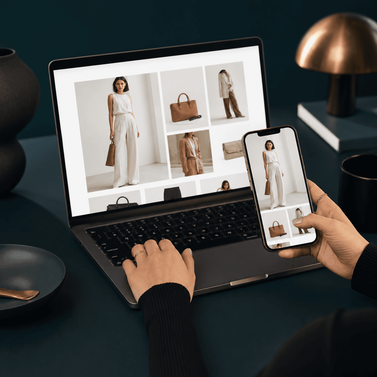 Coordinated ecommerce experience across laptop and smartphone